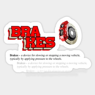 Car brakes definition (1) Sticker